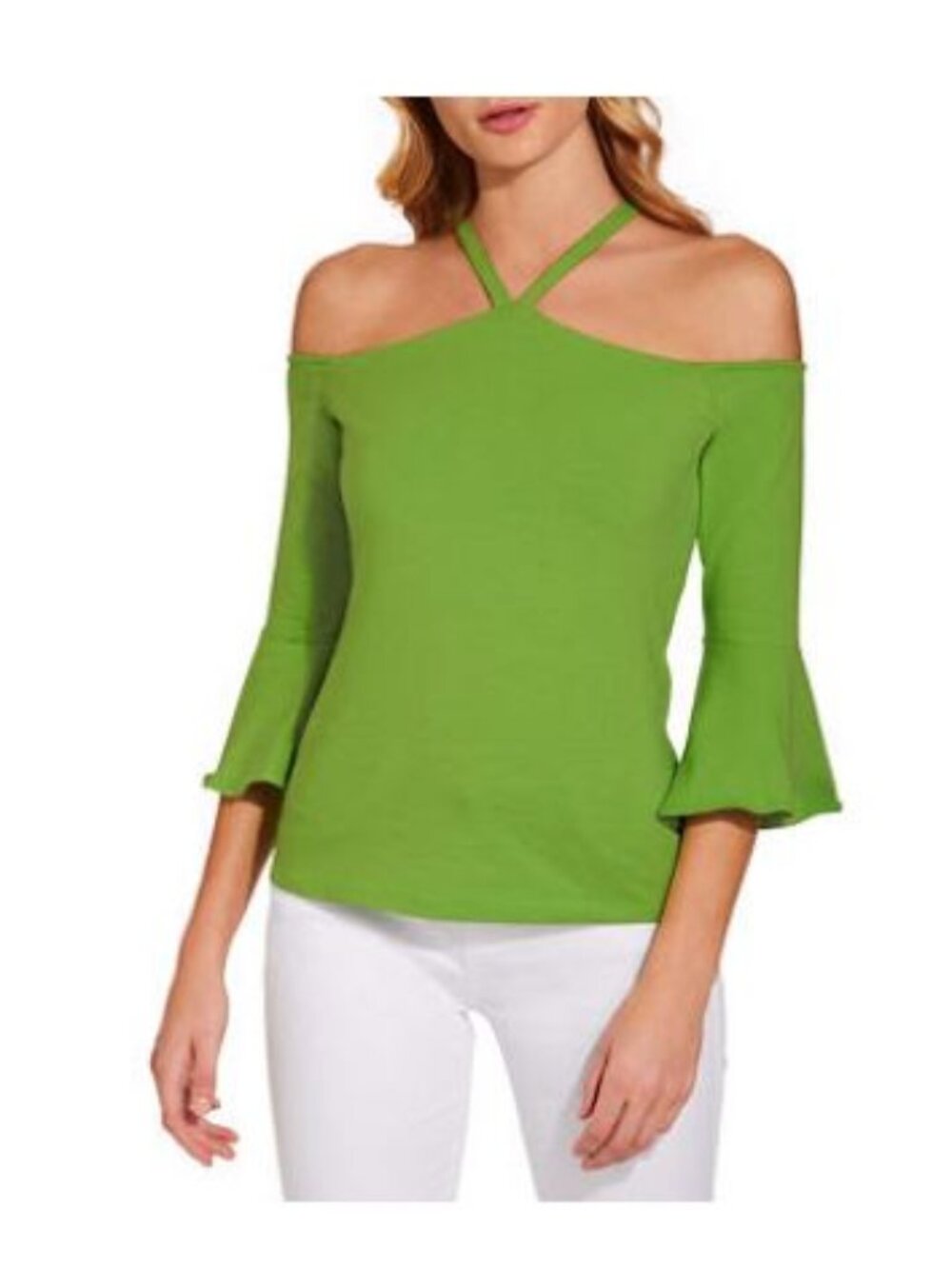 BOSTON PROPER SS Halter CS Ruffle Sleeve Size: X-Small